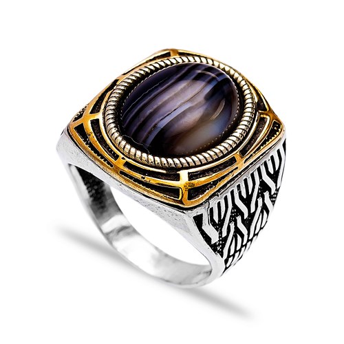 Onyx Authentic Men Ring Wholesale Handmade 925 Sterling Silver